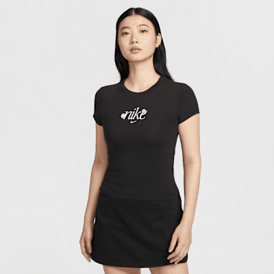 ★ Nike★ Sportswear Chill Knit Crop T-Shirt W Black HF9539 Nike Sportswear Chill Knit Women's Slim Cropped T-Shirt. Nike CA